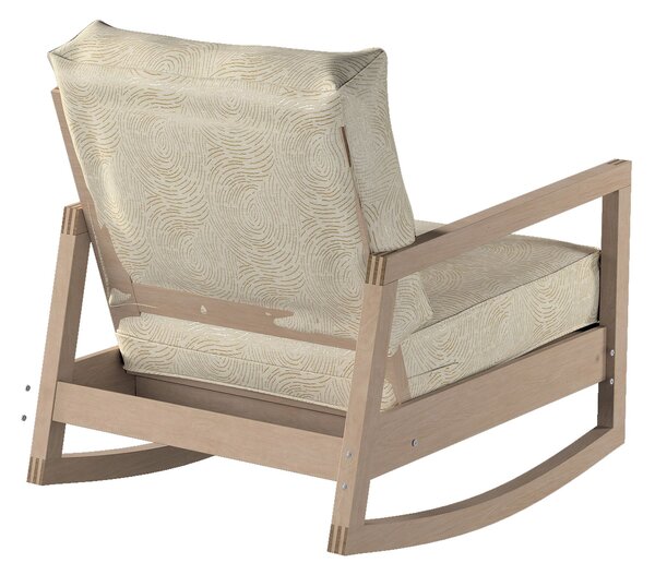 Potah na křeslo IKEA Lillberg barva béžová látka lesklé, pletený vzor, vzorované