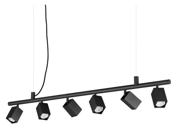 Ideal Lux - LED Lustr na lanku DYNAMITE 6xGU10/7W/230V CRI 90 černá