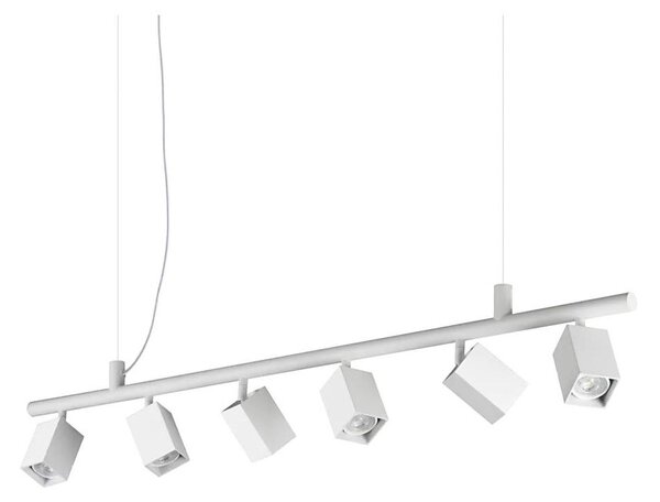 Ideal Lux - LED Lustr na lanku DYNAMITE 6xGU10/7W/230V CRI 90 bílá