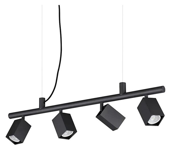 Ideal Lux - LED Lustr na lanku DYNAMITE 4xGU10/7W/230V CRI 90 černá