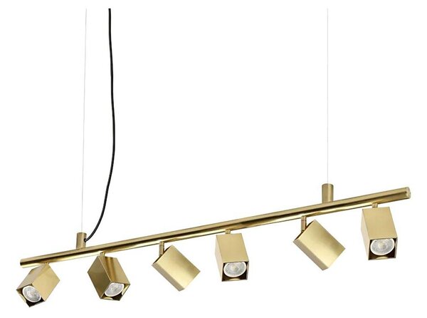 Ideal Lux - LED Lustr na lanku DYNAMITE 6xGU10/7W/230V CRI 90 mosaz