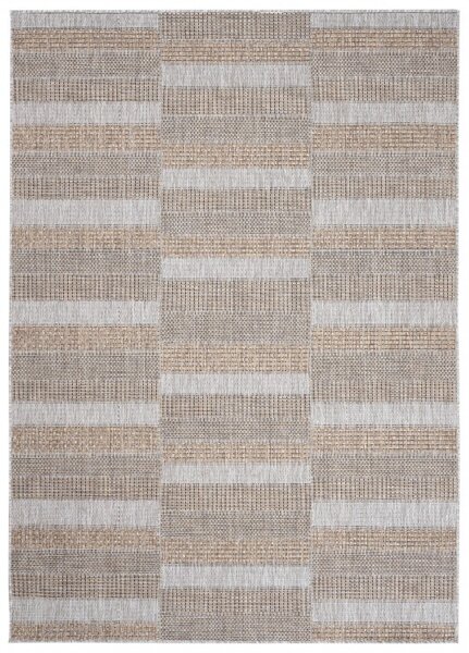 Makro Abra Kusový koberec Sisal MELISSA KM25A Geometrický šedý béžový Rozměr: 200x290 cm