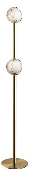 Ideal Lux - LED Stojací lampa BLOOM 2xLED/5,5W/230V CRI 90 zlatá/kouřová béžová