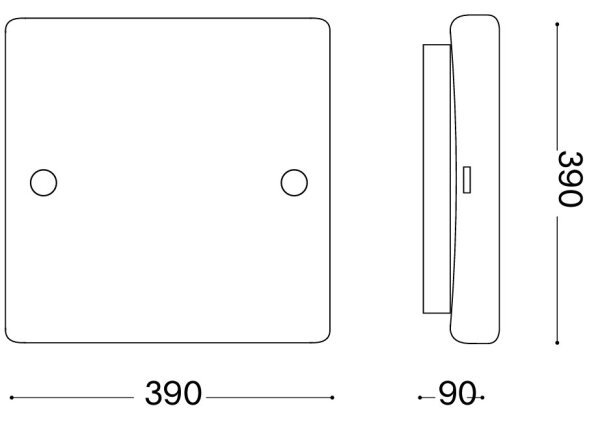 Ideal Lux - Stropní svítidlo CELINE 3xE27/60W/230V 39x39 bílá