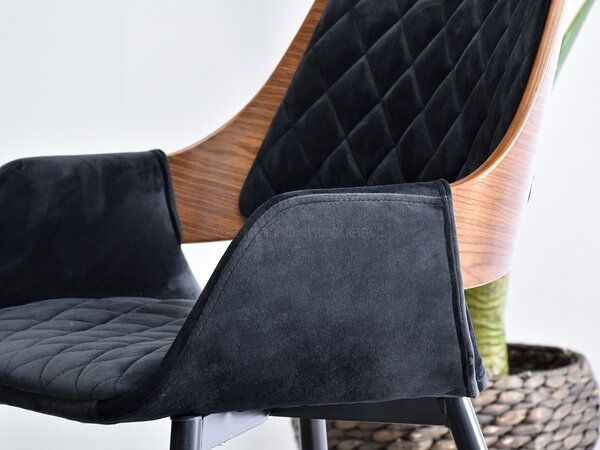 Židle Morgana (ořech tmavý + černá). Akce -20%