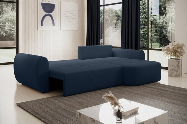 Designová sedací souprava HANELORA - tmavě modrá