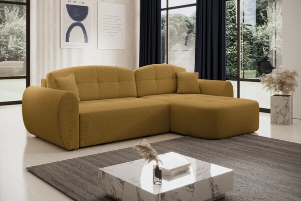 Designová sedací souprava HANELORA - hořčicová