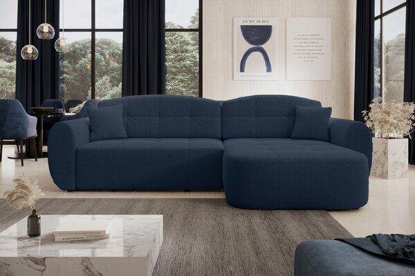Designová sedací souprava HANELORA - tmavě modrá