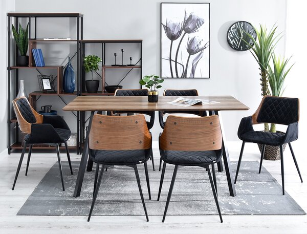 Židle Morgana (ořech tmavý + černá). Akce -20%