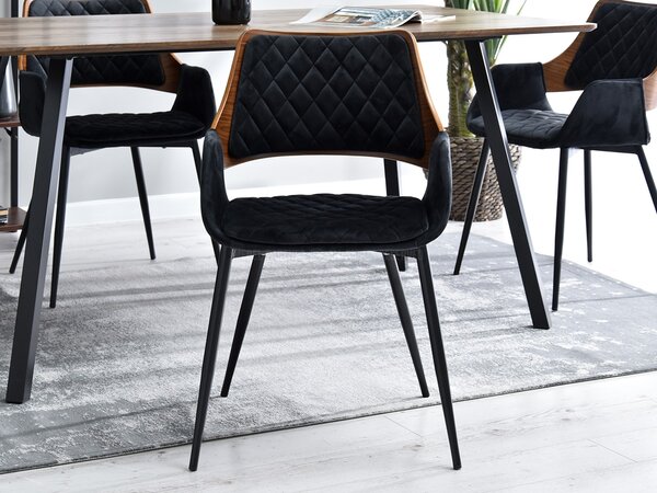 Židle Morgana (ořech tmavý + černá). Akce -20%