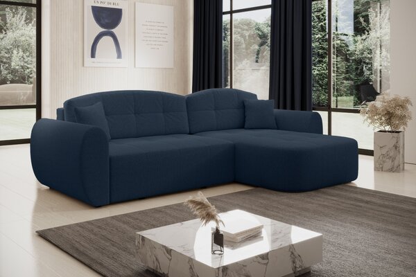 Designová sedací souprava HANELORA - tmavě modrá