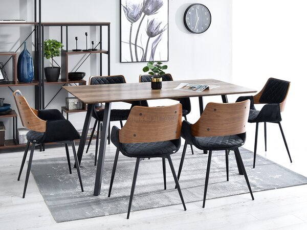 Židle Morgana (ořech tmavý + černá). Akce -20%