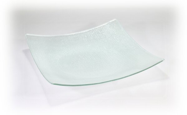 BDK-GLASS Skleněná mělká mísa Krizet 30x30cm