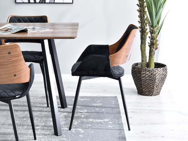Židle Morgana (ořech tmavý + černá). Akce -20%