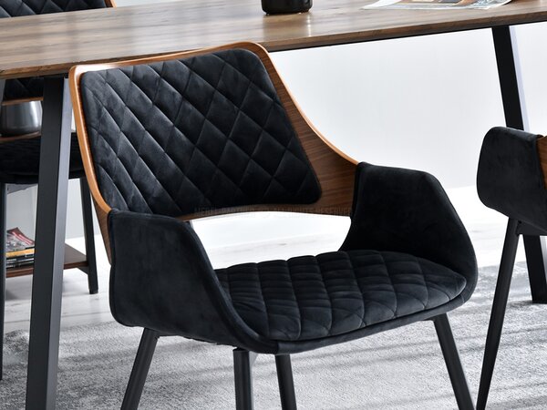 Židle Morgana (ořech tmavý + černá). Akce -20%