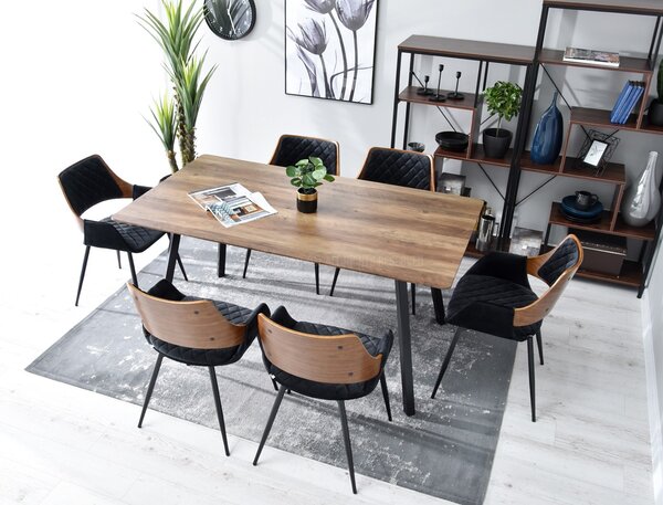 Židle Morgana (ořech tmavý + černá). Akce -20%