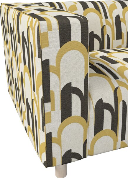 Potah na pohovku IKEA Klippan 2-místná barva vícebarevná látka pletený vzor, vzorované