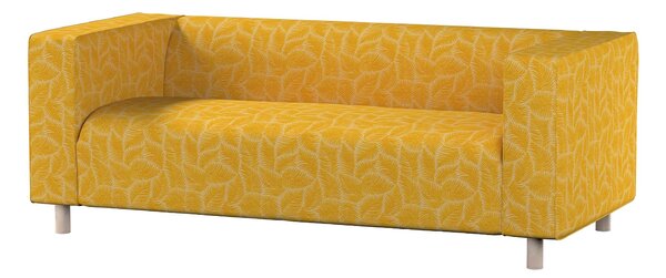 Potah na pohovku IKEA Klippan 2-místná barva žlutá látka pletený vzor, vzorované