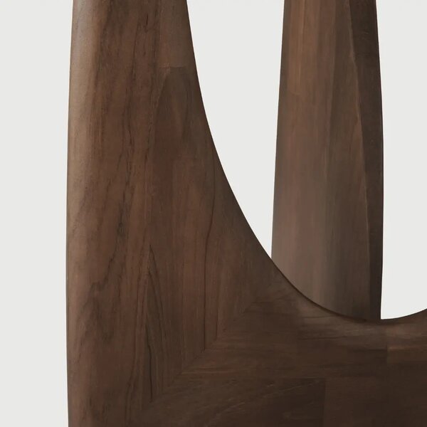 Ethnicraft Hnědý dřevěný odkládací stolek Geometric 51 cm