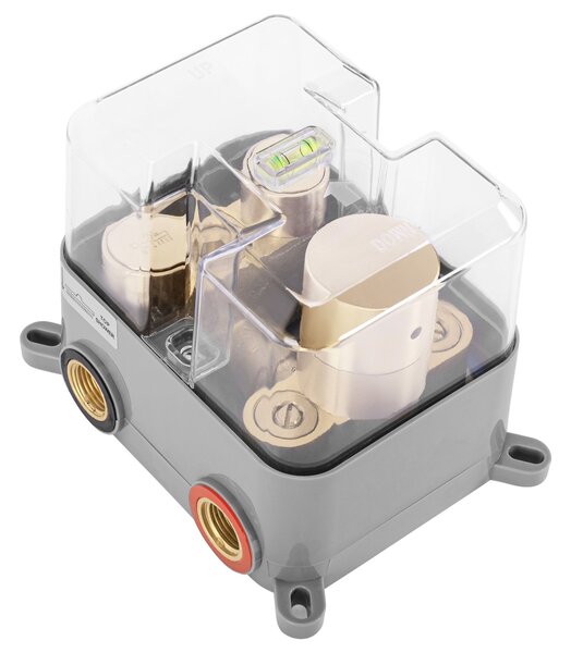Rea Lungo, podomítková termostatická sprchová sada + BOX, zlatá lesklá, REA-P8550