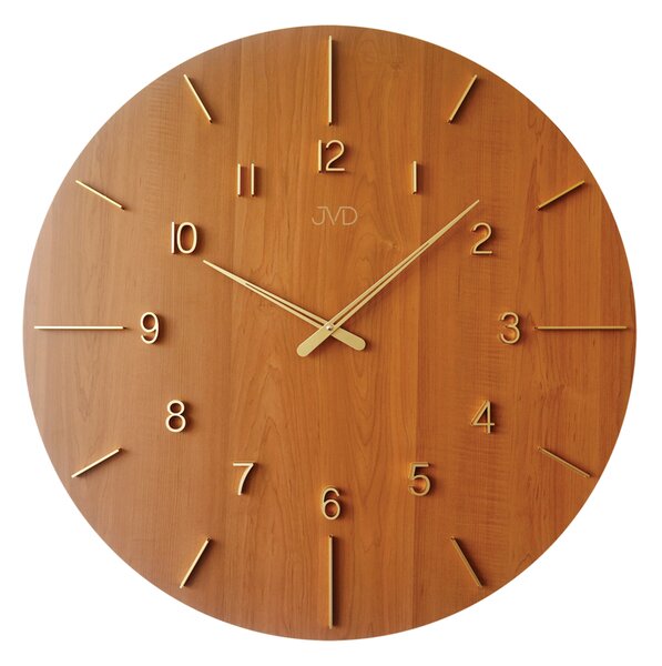 JVD Obrovské designové dřevěné nástěnné hodiny pr. 70cm JVD HC701.1 (hodiny o průměru 700mm)