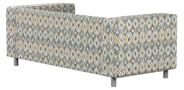 Potah na pohovku IKEA Klippan 2-místná barva modrá látka pletený vzor, vzorované