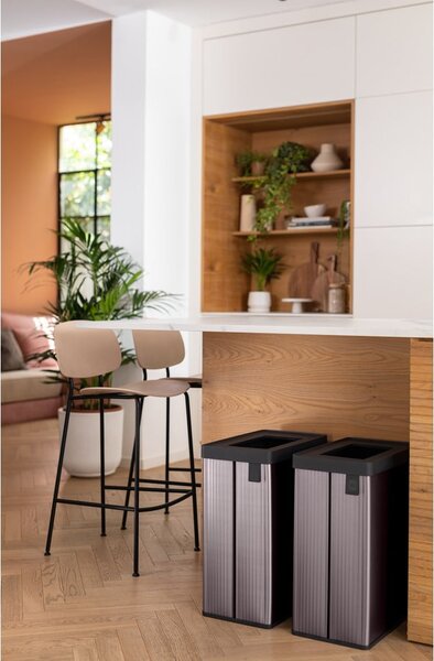 Růžový odpadkový koš na tříděný odpad z recyklovaného plastu 54 l Verto Recycle – Curver