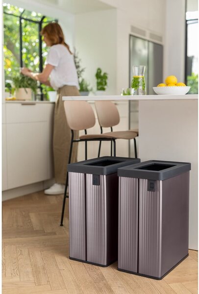 Růžový odpadkový koš na tříděný odpad z recyklovaného plastu 54 l Verto Recycle – Curver