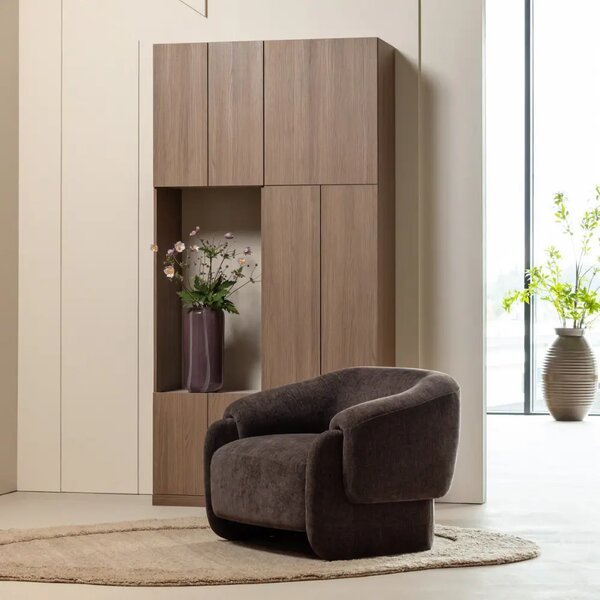 -25 % Dny Marianne - WOOOD Dřevěná skříň Build 215 x 108 cm s tmavým dubovým dekorem