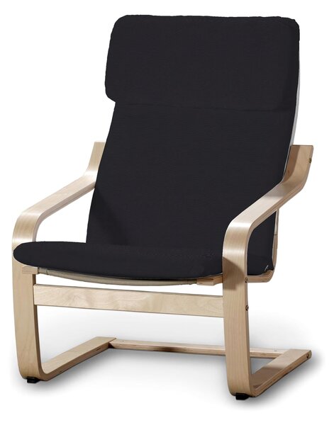 Sedák na křeslo IKEA Poäng barva černá látka pletený vzor