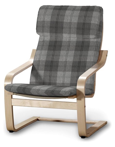Sedák na křeslo IKEA Poäng barva šedá látka pletený vzor, vzorované