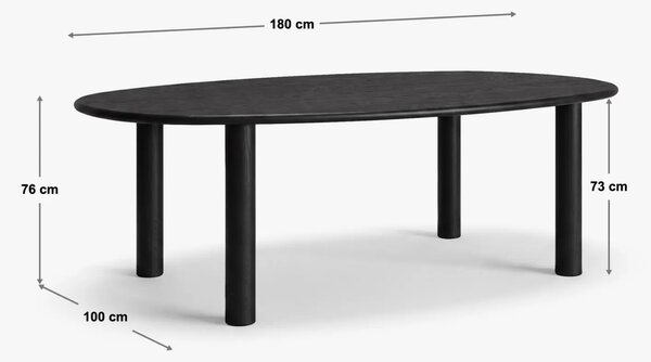 Micadoni Dubový jídelní stůl Izzie 180 x 100 cm