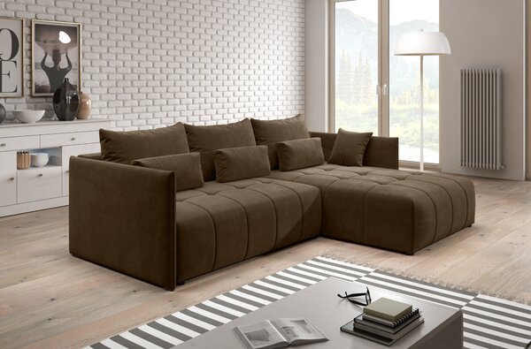 Designová sedací souprava ILONIE - hnědá