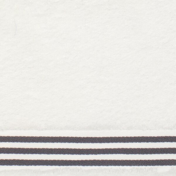 Ručník Milano Luxury Cotton King of Cotton® Barva: bílá/tmavě šedá, Rozměry: 70 x 140 cm