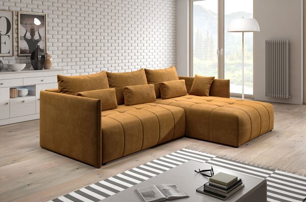 Designová sedací souprava ILONIE - hořčicová
