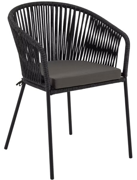 OnaDnes -20% Černá pletená židle Kave Home Yanet