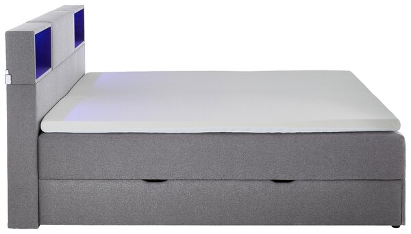 POSTEL BOXSPRING, 180/200 cm, světle šedá Xora - Postele s úložným prostorem, Online Only