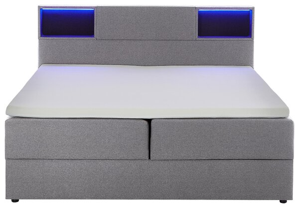 POSTEL BOXSPRING, 180/200 cm, světle šedá Xora - Postele s úložným prostorem, Online Only