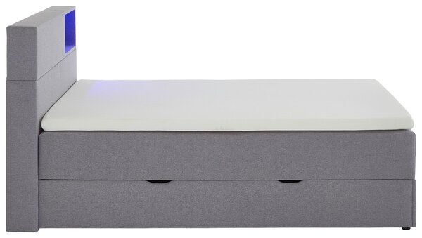 POSTEL BOXSPRING, 120/200 cm, světle šedá Xora - Postele s úložným prostorem, Online Only