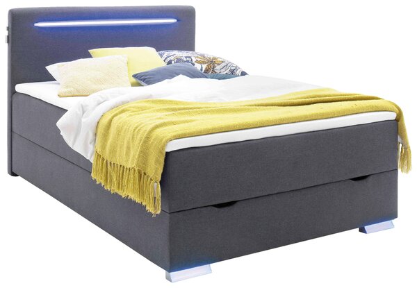POSTEL BOXSPRING, 120/200 cm, antracitová Boxxx - Postele s úložným prostorem, Online Only