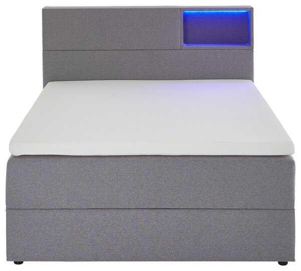 POSTEL BOXSPRING, 120/200 cm, světle šedá Xora - Postele s úložným prostorem, Online Only