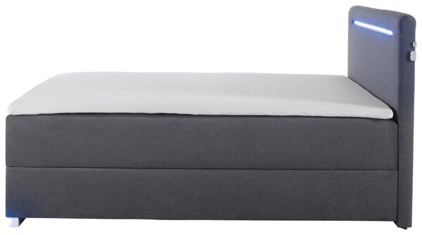 POSTEL BOXSPRING, 120/200 cm, antracitová Boxxx - Postele s úložným prostorem, Online Only