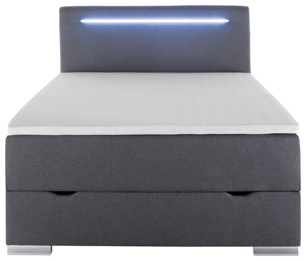 POSTEL BOXSPRING, 120/200 cm, antracitová Boxxx - Postele s úložným prostorem, Online Only