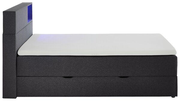 POSTEL BOXSPRING, 120/200 cm, antracitová Xora - Postele s úložným prostorem, Online Only