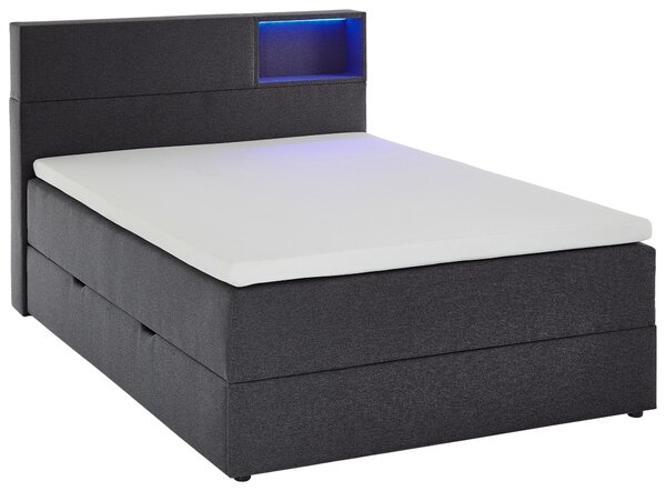 POSTEL BOXSPRING, 120/200 cm, antracitová Xora - Postele s úložným prostorem, Online Only