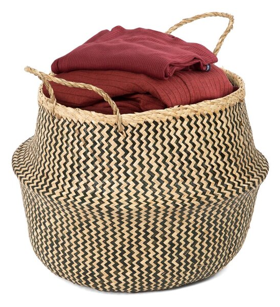 Úložný košík z mořské trávy Compactor Zic Zac, ⌀ 45 cm