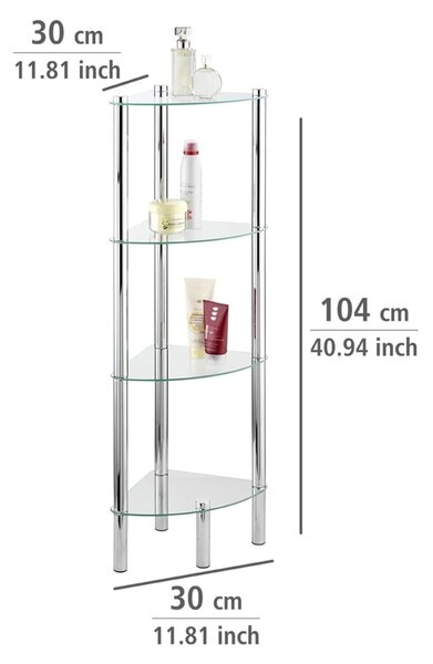 Rohová polička se 4 oddíly Wenko Corner