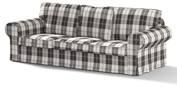 Potah na pohovku IKEA Ektorp 3-místná, rozkládací STARÝ MODEL PIXBO barva černá látka pletený vzor, vzorované