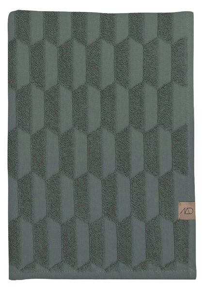 Tmavě zelený bavlněný ručník 50x95 cm Geo – Mette Ditmer Denmark