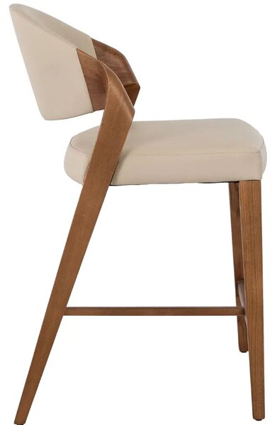 Angel Cerdá Béžová koženková barová židle No. 4225, 66 cm